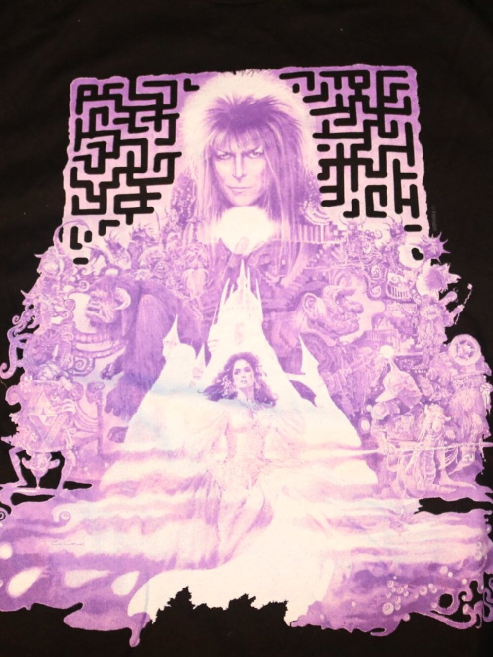 Labyrinth David Bowie T-shirt Mens XL Black Rock Me 2016 NWOT Jareth - Picture 5 of 6